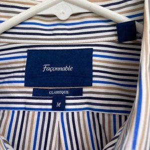 100% Cotton Faconnable Short Sleeve Shirt. Gently Used in Excellent Condition.